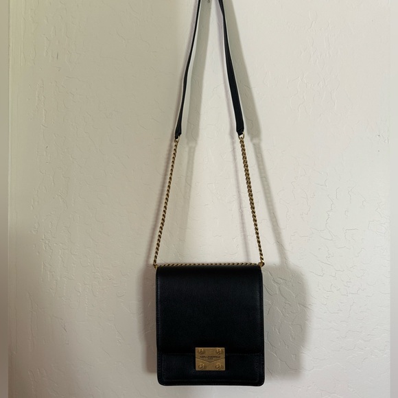 KARL LAGERFELD PARIS Corinne Leather Crossbody Bag - Picture 4 of 9